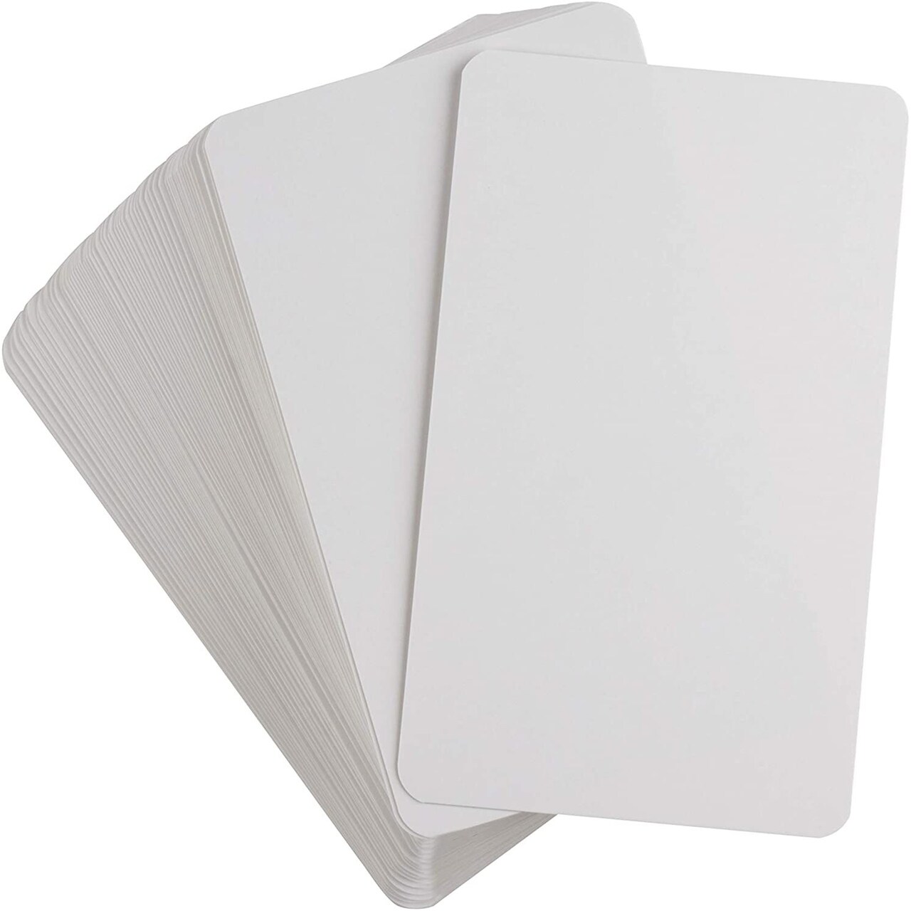 Juvale Shiny Blank Flash Cards - DIY Flash Card Kit with Smooth Surface for Gel Pen & Ballpoint Pen - School Supplies & Office Product - 200 Pack, 3 x 5 in, White